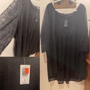 Torrid NWT lace sleeve top/dress? sz 4